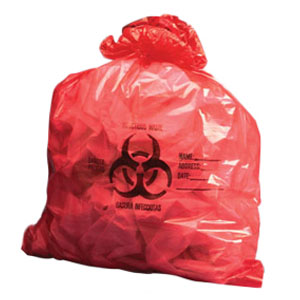 Heavy Duty Medical Waste Bags Red 20 to 30 Gallon