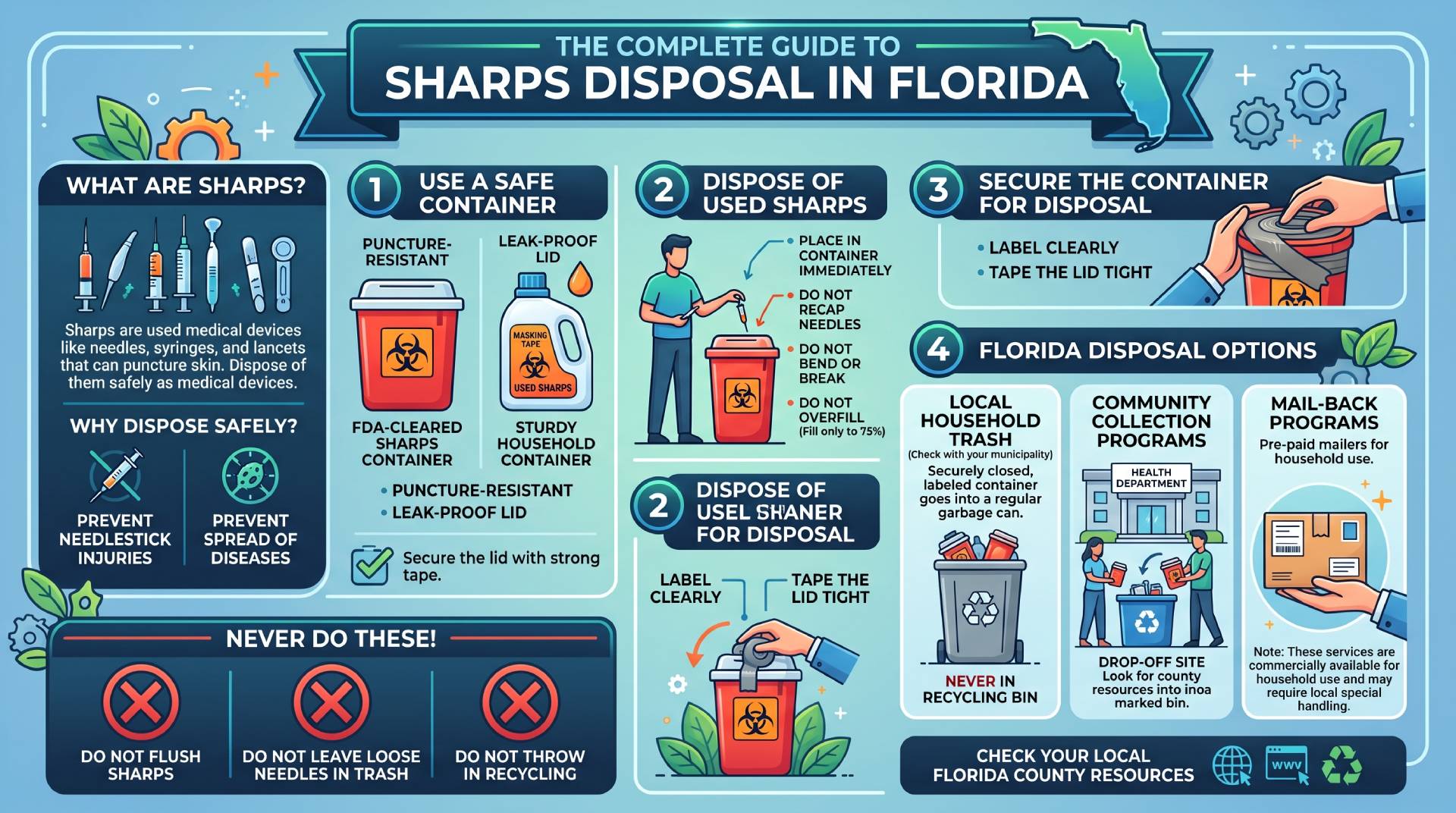 The Complete Guide to Sharps Disposal in Florida: Compliance, Safety, and Reliable Collection